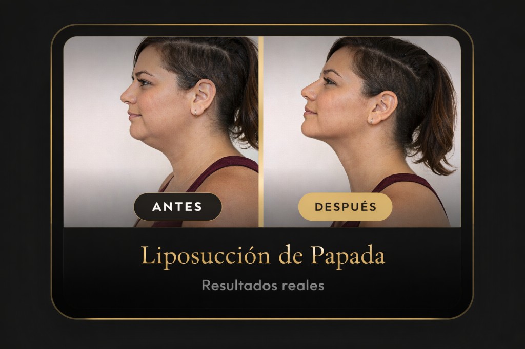 Antes y despues Liposucción de Papada - Caso 2