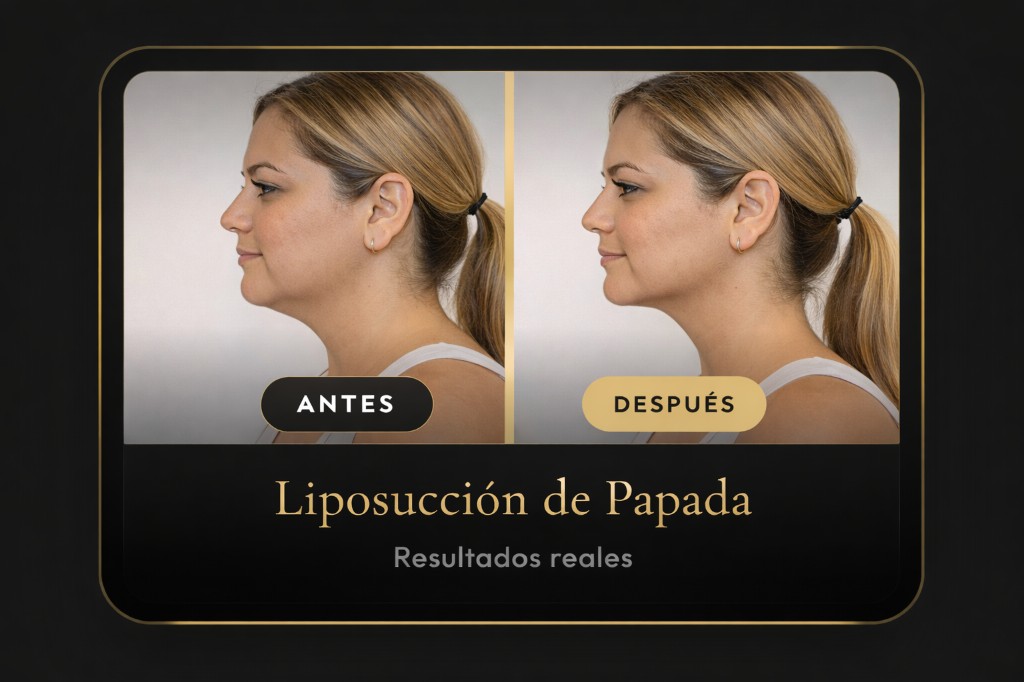 Antes y despues Liposucción de Papada - Caso 4